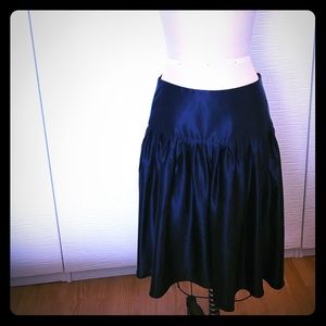 Beautiful Black Silk Skirt by Express-size 2